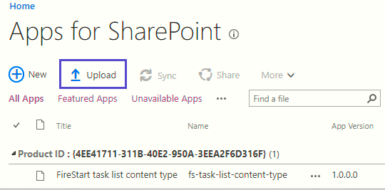 FireStart TaskList content type for SharePoint Online 1