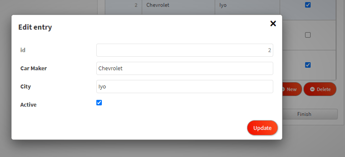 Form Control - Editable Table 10