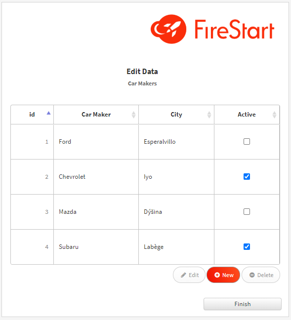 Form Control - Editable Table 7